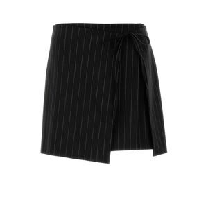 Sportmax Women Embroidered Stretch Wool Blend Fatti Mini Skirt